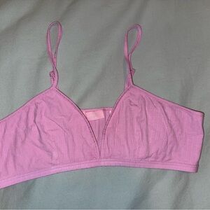 Nuuds Mini Rib Bralette in bubblegum pink